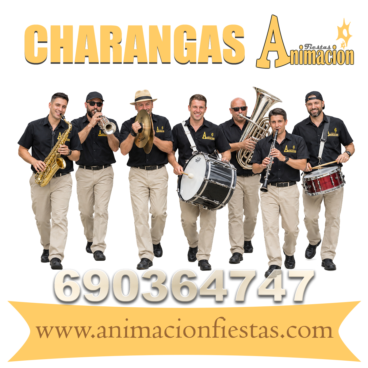 charangas de música para animación de fiestas, eventos y pasacalles