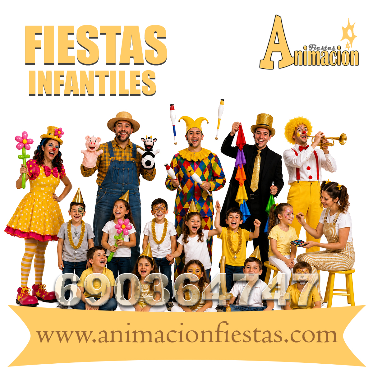animación de fiestas infantiles, eventos y celebraciones con espectáculos, artistas y animadores para niños.