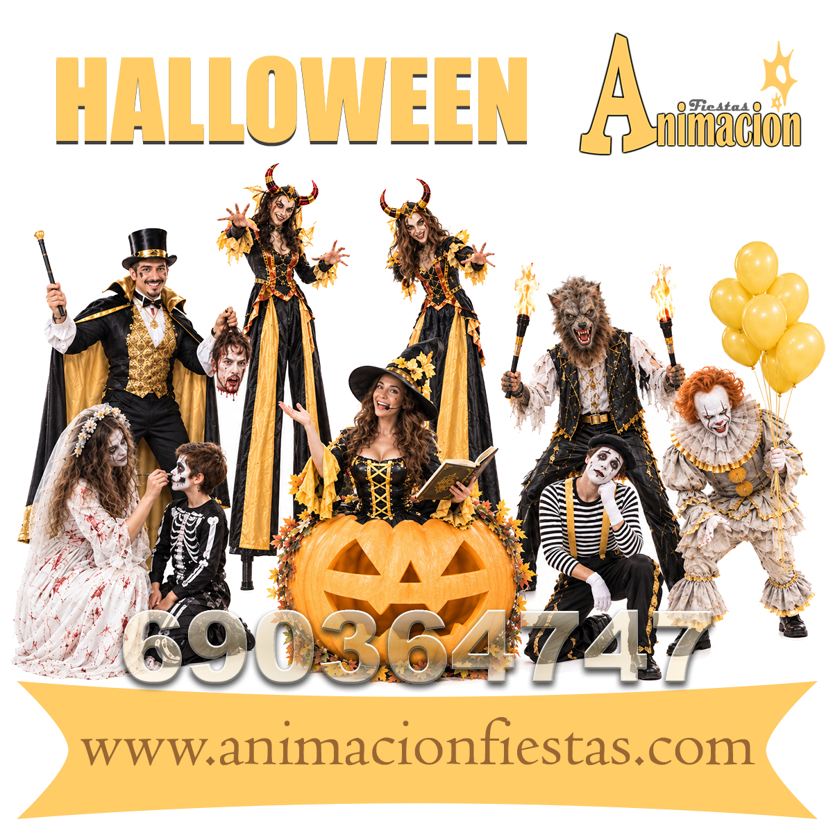 Espectáculos y artistas para animación de fiestas de halloween y terror