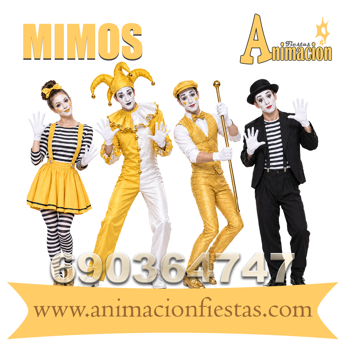 mimos y espectáculos de mímica para animación de fiestas y eventos