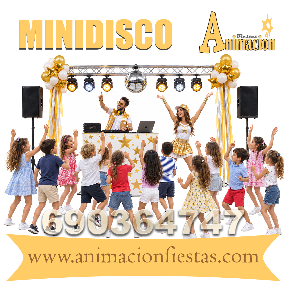 Minidisco infantil, música para niños para animación de fiestas infantiles