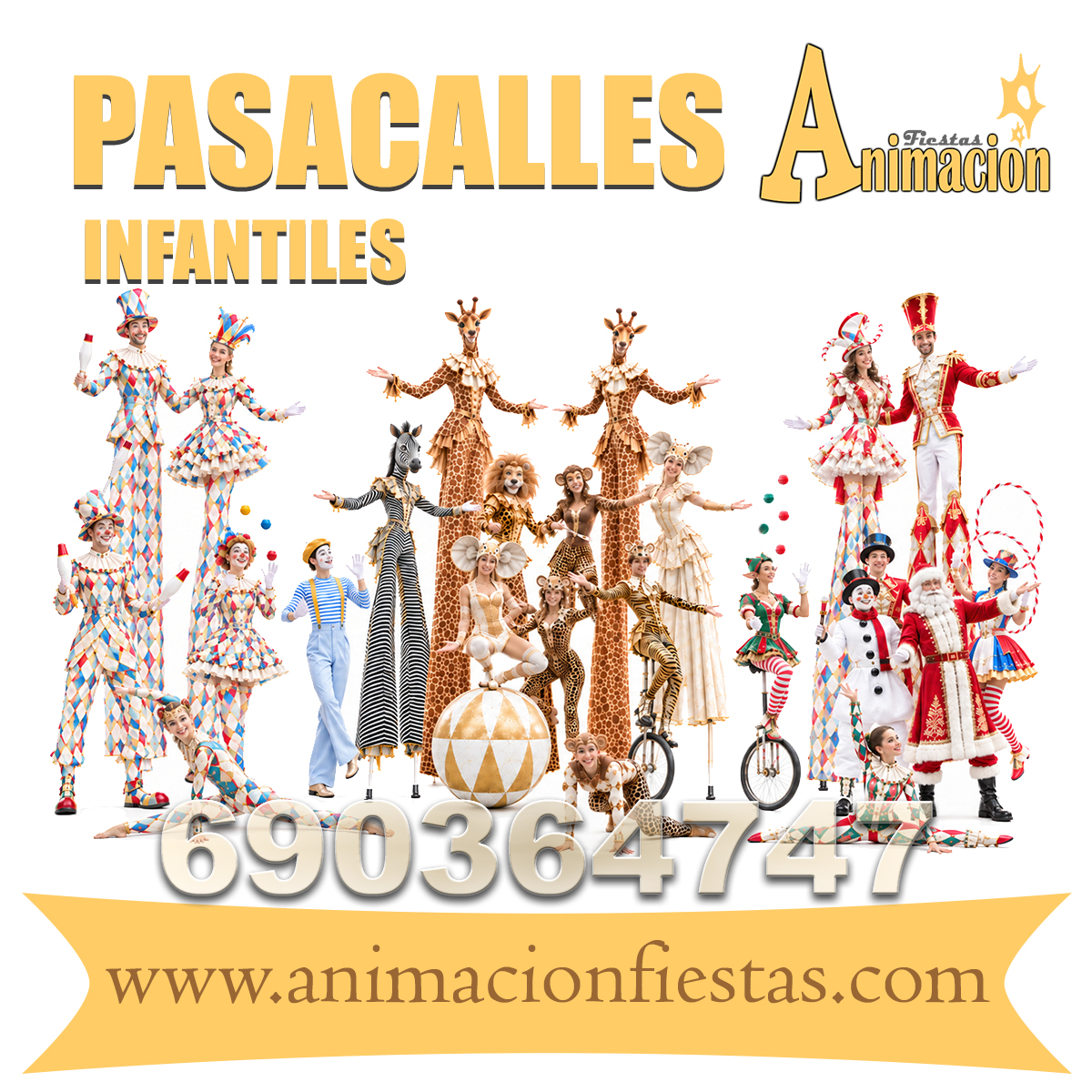 pasacalles infantiles temáticos para animación de fiestas, eventos, cabalgatas, carrozas y pasacalles