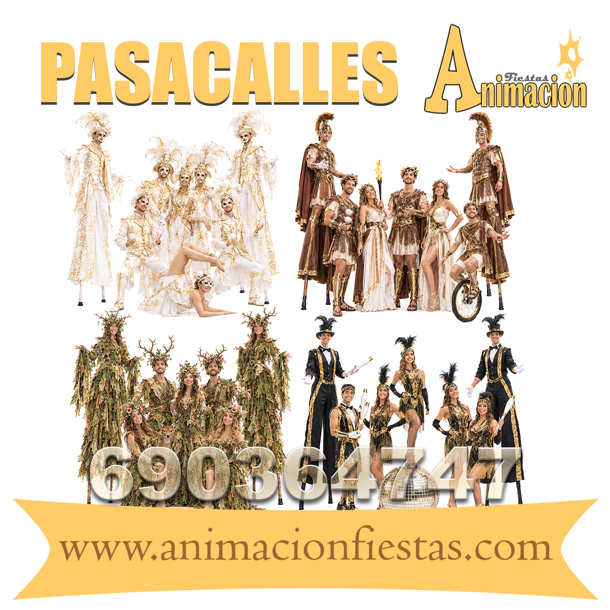 pasacalles temáticos para animar y ambientar fiestas y ferias