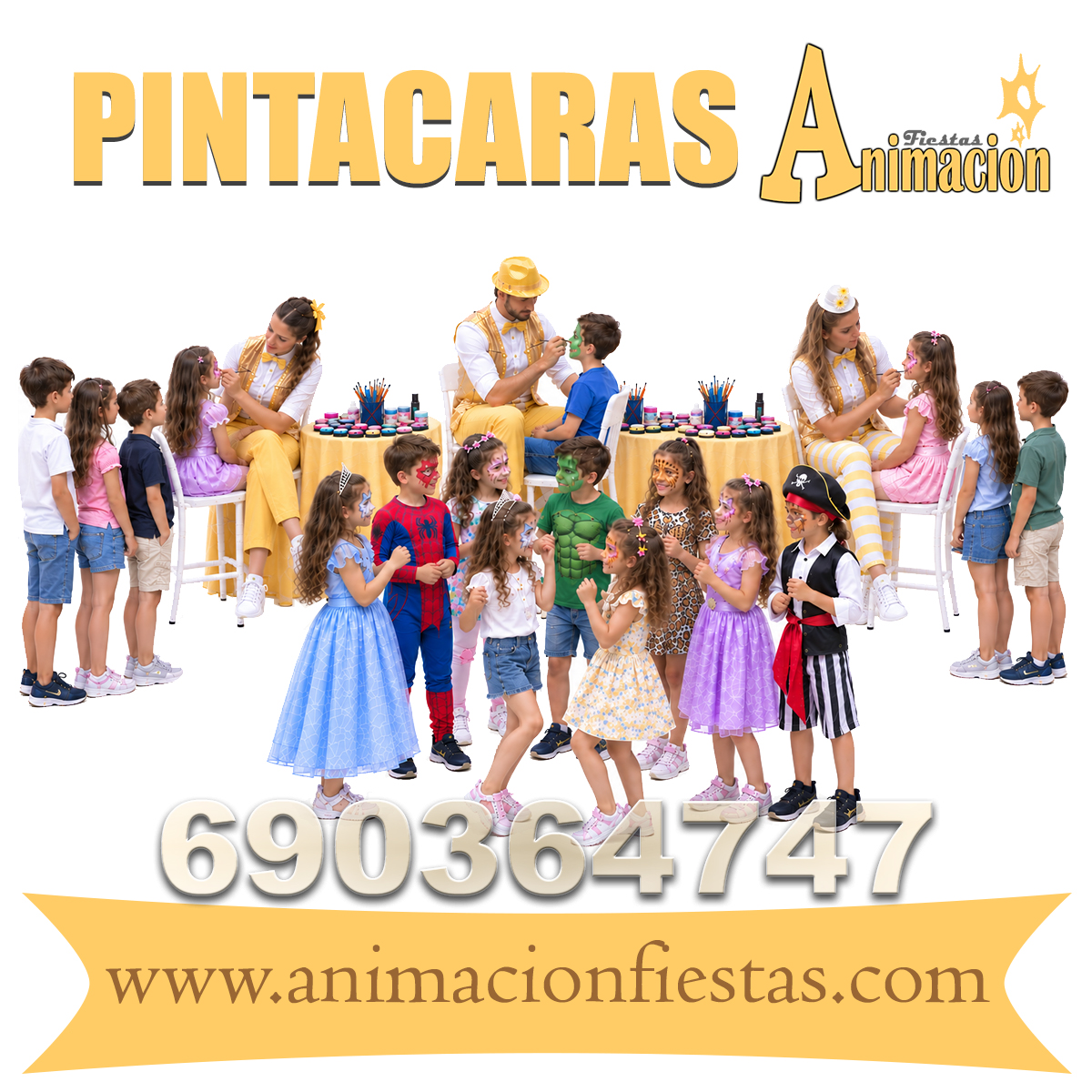 Pincaras infantil, maquillaje profesional, pintacaras para niños